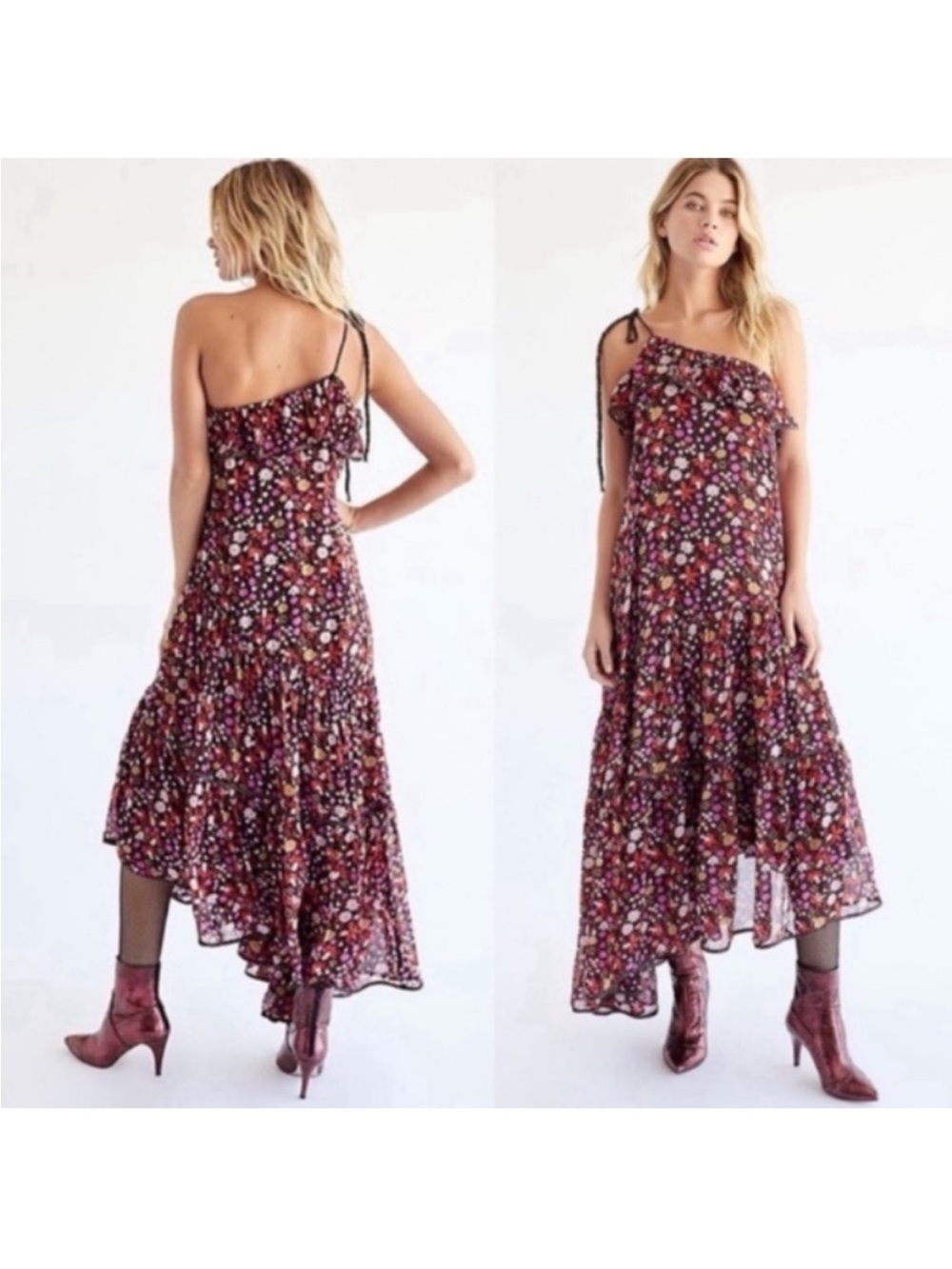 New Free People Head Over Heels Midi Floral dress Large Boho